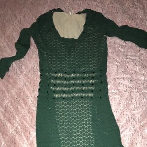 Green long sleeve dress